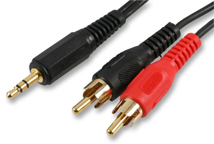 PSG00198 3.5MM(S) TO 2XPHONO -5M/GOLD PRO SIGNAL