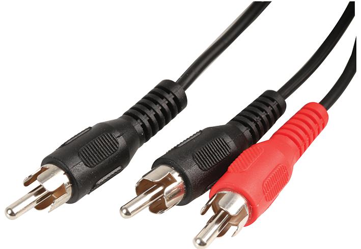 PSG00209 PHONO PLUG TO X2 PHONO PLUGS - 0.5M PRO SIGNAL