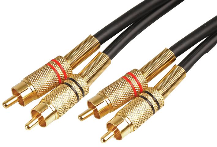 PSG00462 2X PHONO PLUGS TO PLUGS - 10M PRO SIGNAL
