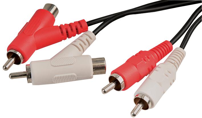 PSG00466 STACKABLE 2X PHONO PL TO PL - 1M PRO SIGNAL