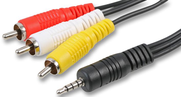 PSG00667 3.5MM 4-POLE TO 3X PHONO PRO SIGNAL