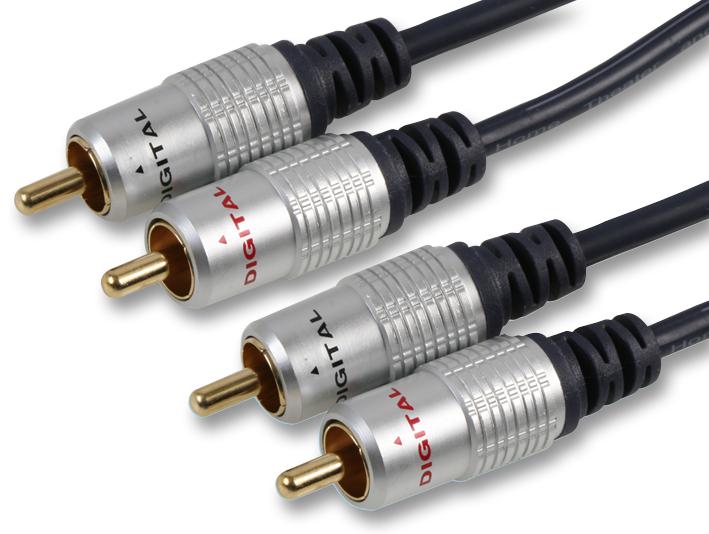 PSG03697 2X PHONO LEAD, HQ, 15M PRO SIGNAL