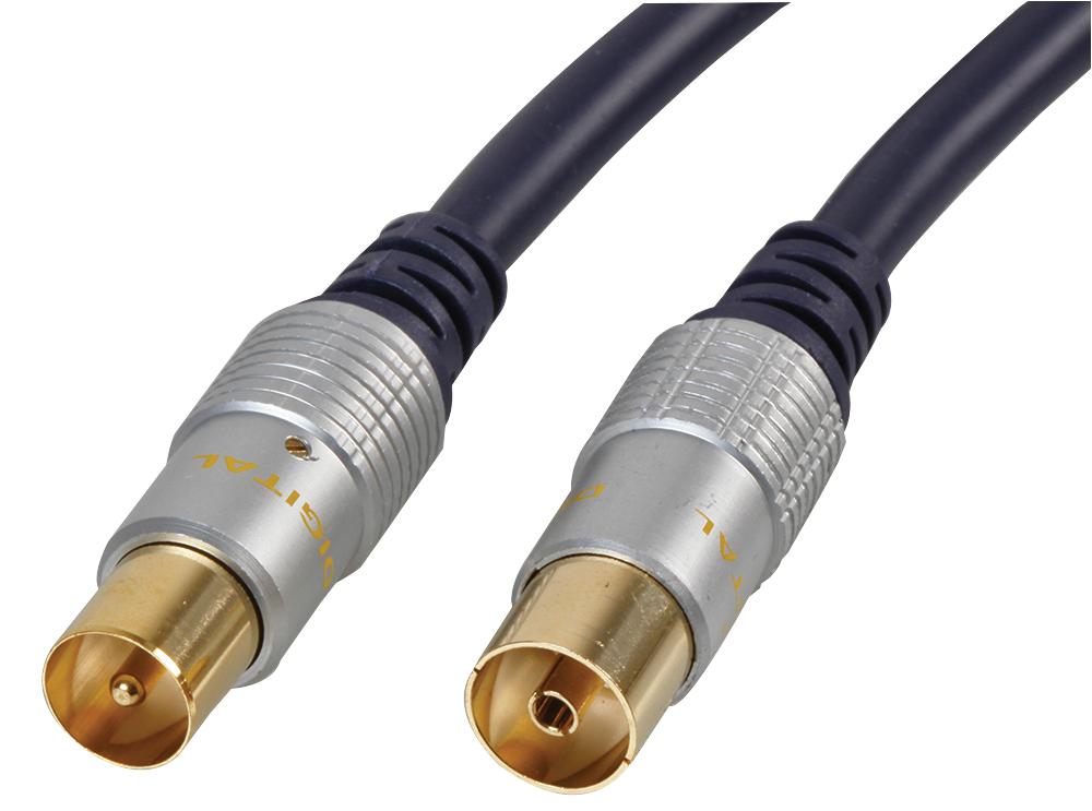 PSG02708 TV COAX LEAD, P TO S, 3M PRO SIGNAL