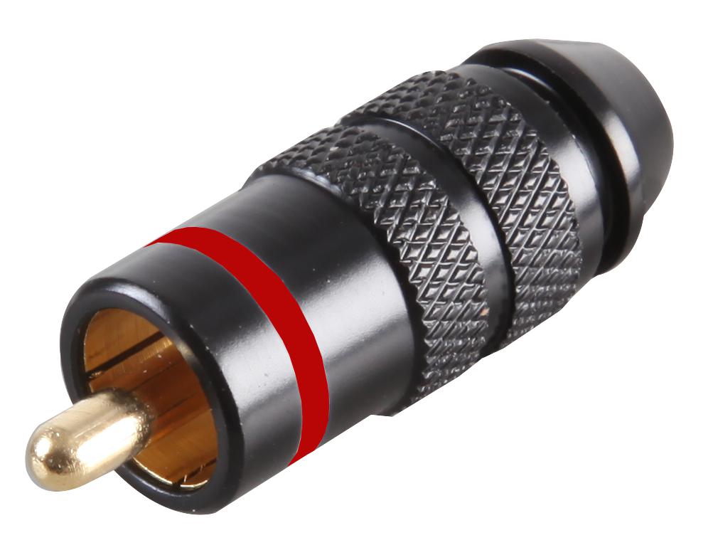 PSG01684 PHONO PLUG, GOLD PLATED PIN, RED BAND PRO SIGNAL