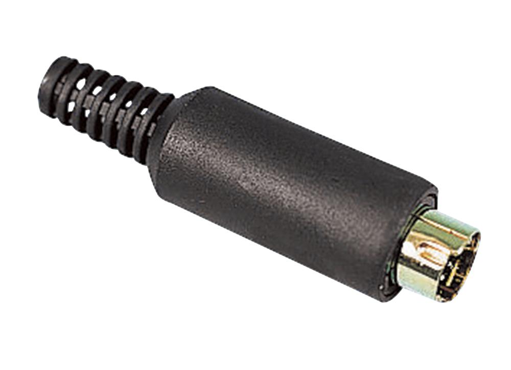 PSG01817 4P MINI DIN PLUG, GOLD PRO SIGNAL