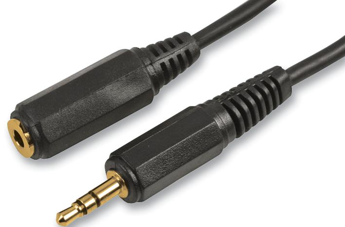 PSG03083 LEAD 3.5MM STEREO PLUG SOCKET GOLD 2M PRO SIGNAL