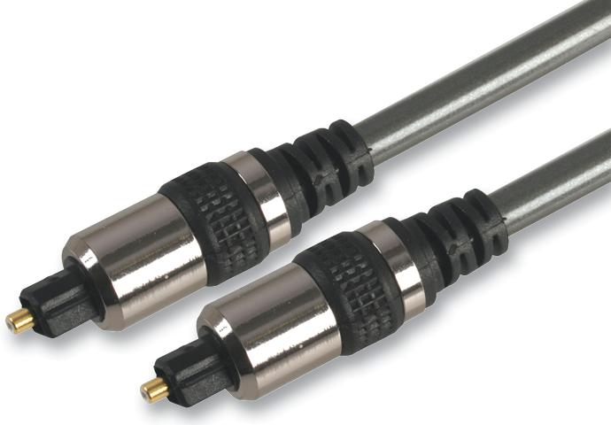 PSG03294 TOSLINK LEAD, BLACK/CHROME, 2M PRO SIGNAL
