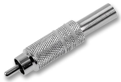 AV19324 PHONO PLUG, NICKEL, WHITE, PK2 PRO SIGNAL