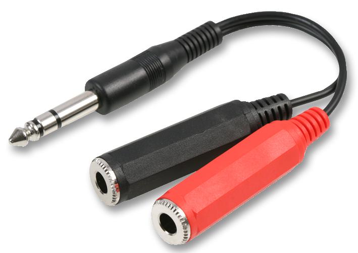 PSG03432 6.35 STEREO PLUG TO 2X MONO SKTS, 0.15M PRO SIGNAL