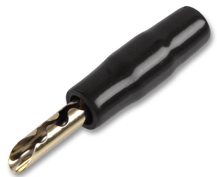 PSG03598 BANANA PLUG AND JACK, GOLD PLATED, BLACK PRO SIGNAL