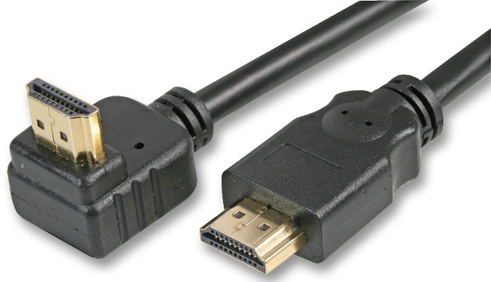 PSG03663 HDMI LEAD, STRAIGHT TO 90DEG, 2M PRO SIGNAL