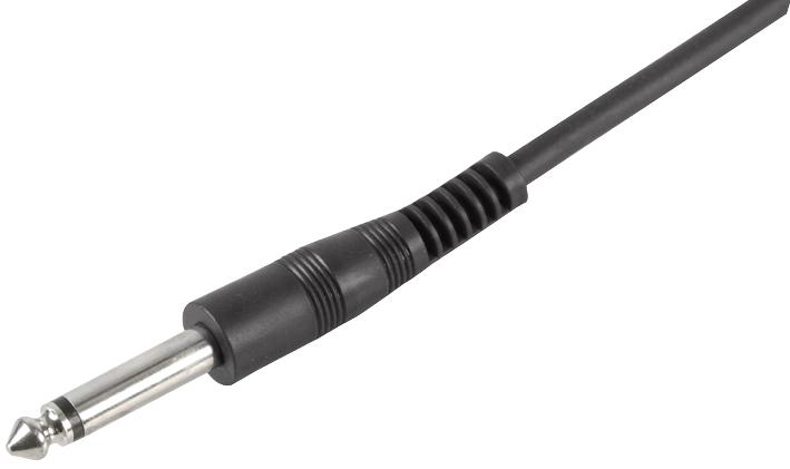 PLS00400 6.35MM JACK GUITAR LEAD, 6M, BLACK PULSE