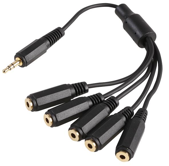PSG03886 ADAPTOR LEAD, 3.5MM STEREO JACK, 1 TO 5 PRO SIGNAL