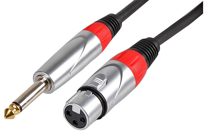 PLS000467 LEAD, XLR SOCKET TO 6.35MM 2P PLUG, 6M PULSE