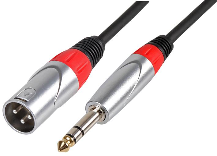 PLS000468 LEAD, XLR PLUG TO 6.35MM 3P PLUG, 1M PULSE