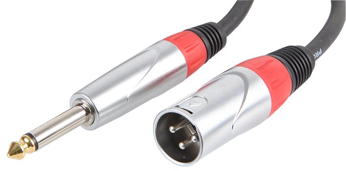 PLS000473 LEAD, XLR PLUG TO 6.35MM 2P PLUG, 2M PULSE