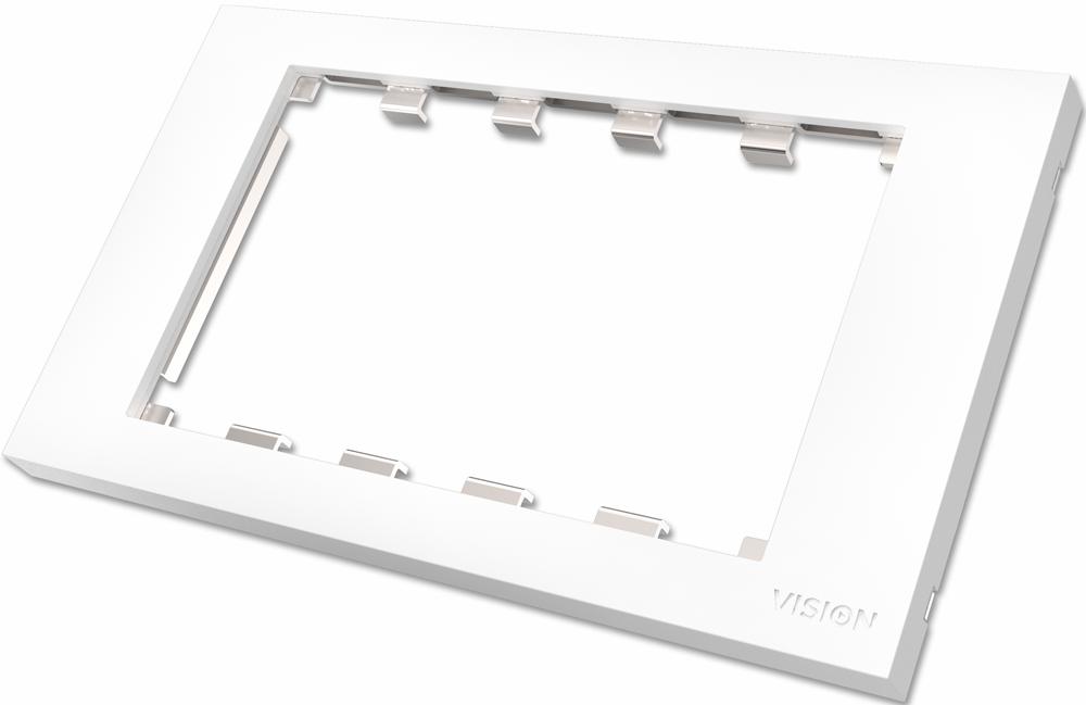 TC3 SURR2G WALL PLATE, SURROUND, 2 GANG VISION AV