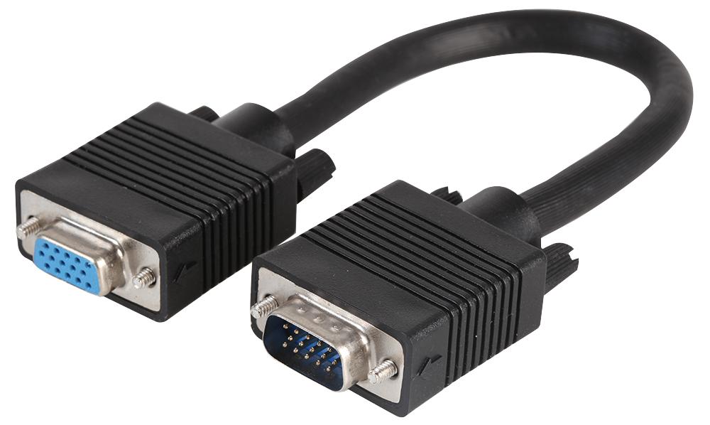 PSG91353 LEAD, S-VGA PLUG TO SOCKET, 0.3M, BLACK PRO SIGNAL