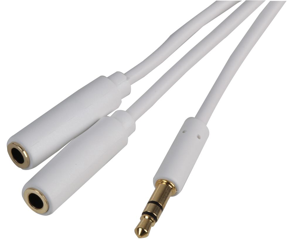 PSG3114-5M 3.5MM STEREO JACK TO 2X SKT 5M WH PRO SIGNAL
