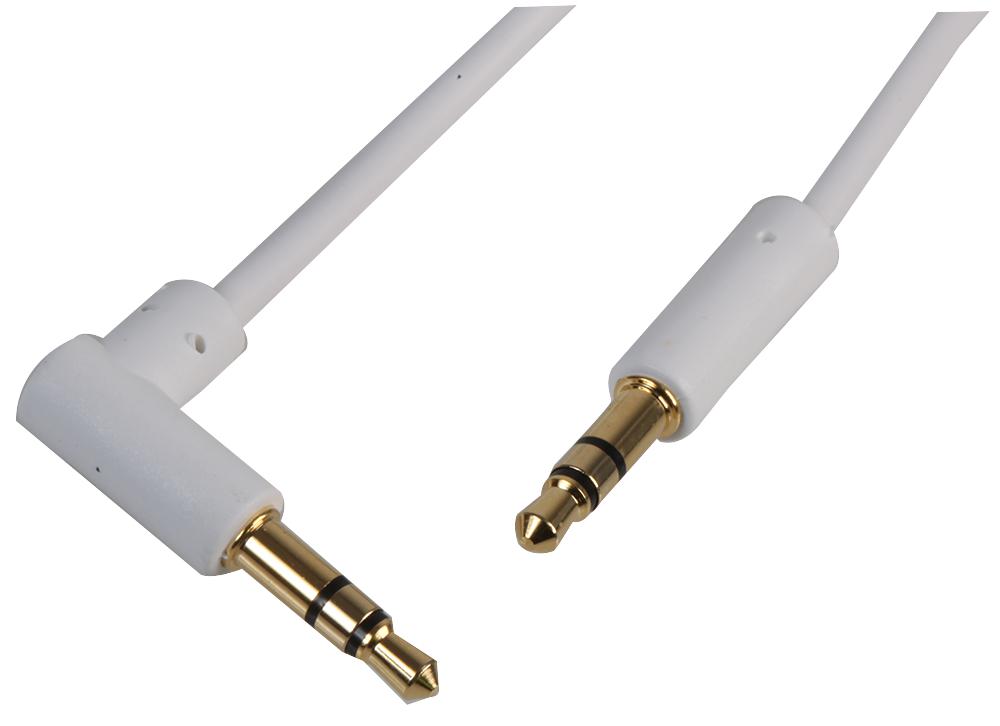 PSG3126-1M 3.5MM 90DEG STEREO JACK LEAD 1M WH PRO SIGNAL