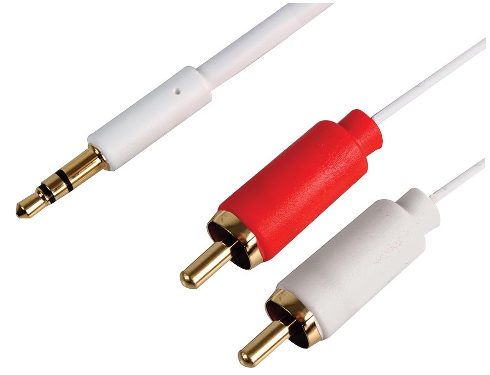 PSG3157-0.5M 3.5MM STEREO JACK TO 2X PHONO LEAD 0.5M PRO SIGNAL