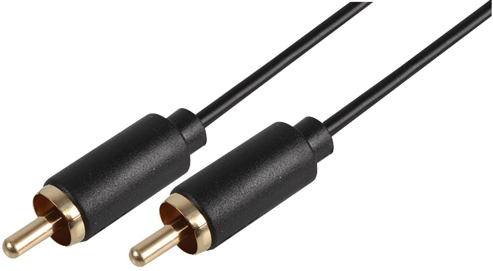 PSG3165-0.5M PHONO PLUG TO PLUG LEAD 0.5M BLACK PRO SIGNAL