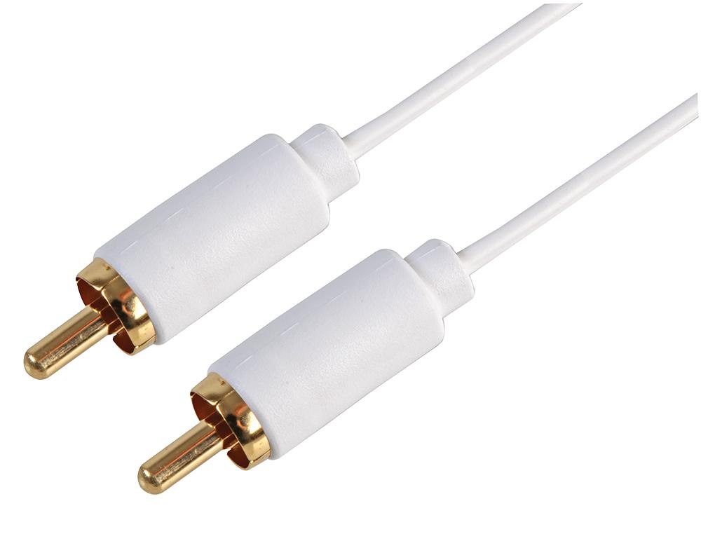 PSG3175-1.5M PHONO PLUG TO PLUG LEAD 1.5M WHITE PRO SIGNAL