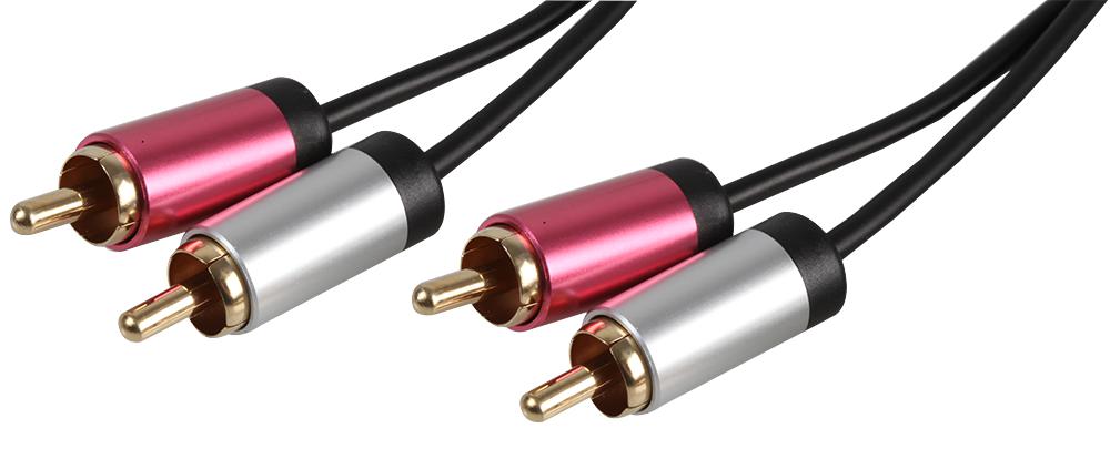 PSG3204-10M 2X PHONO PLUG TO PLUG LEAD 10 M ALU PRO SIGNAL