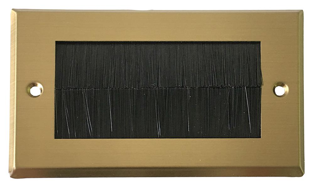 BPBR2GB BRUSH PLATE 2 GANG,BRASS AV STAR