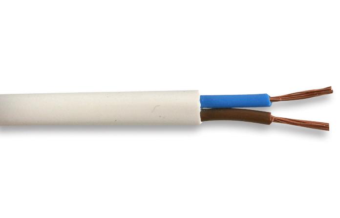 PP-2182Y-0.75MMWHT UNSHLD FLEX CABLE, 2COND, 0.75MM2, 100M MULTICOMP PRO