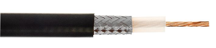 490010-BLK-100 CABLE, COAX RG174A/U BLACK 100M WEBRO