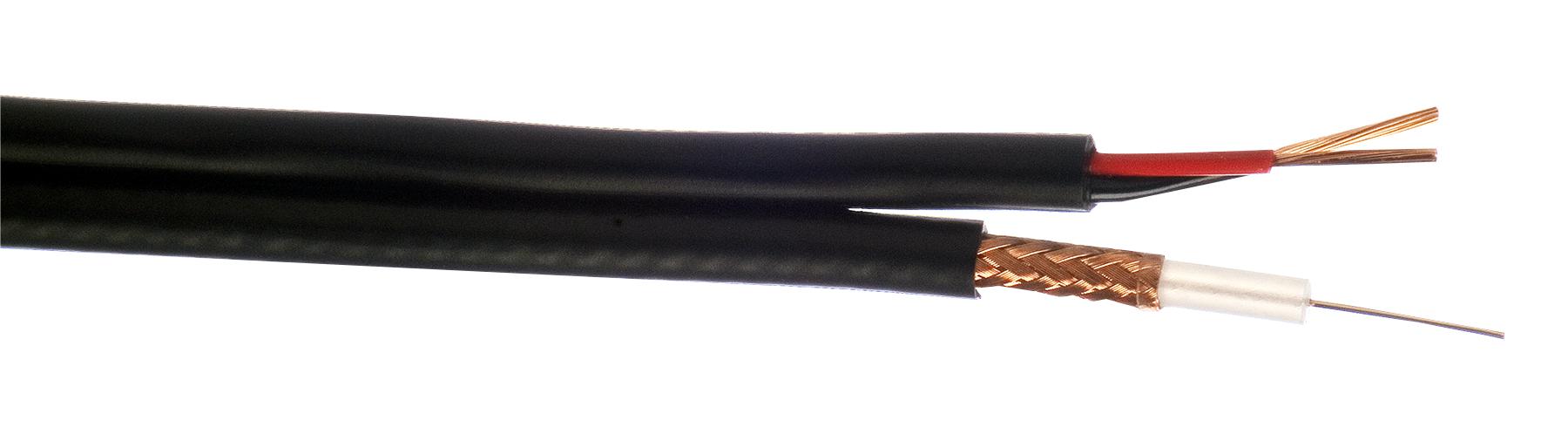 510026-BLK-100 CABLE, COAX CABNEX RG59U+2 CORE 100M BLK WEBRO