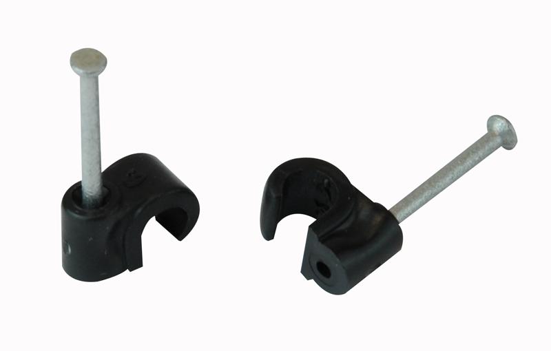 ZZV44152 CABLE CLIP ROUND BLACK 6.00MM 100/BOX UNIFIX