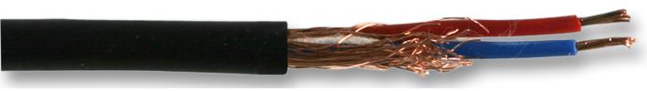 670MIC2C MICROPHONE CABLE 2 CORE BLACK 100M PRO POWER