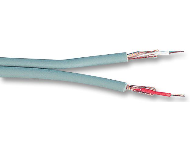 JY-1066 GREY CABLE, TWIN, SCRNED,10/0.12MM, GRY, 100M PRO POWER
