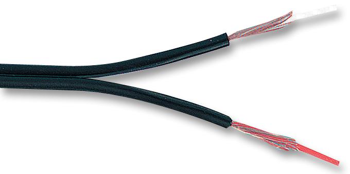 JY1244 BLK CABLE, TWIN, SCRNED,16/0.10MM, BLK, 100M PRO POWER