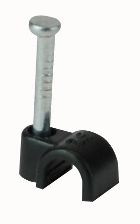 ROUND 3.5MM BLK CABLE CLIP, POLYETHYLENE, 3.5MM, BLACK PRO POWER