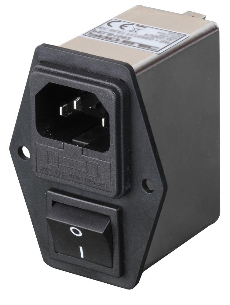 PELB1086 IEC INLET FILTER, 1-PH, 1A, 250V, QC PRO ELEC