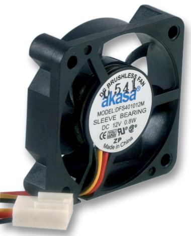 DFS401012M FAN, PC CASE, 4CM, 3 PIN, SLEEVE, AKASA AKASA