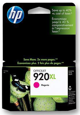 CD973AE INK CARTRIDGE, HP920XL, MAGENTA HEWLETT PACKARD