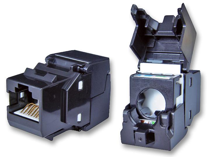 SKFBK MODULAR, RJ45, RCPT, CAT6, 8P8C, BLACK TUK