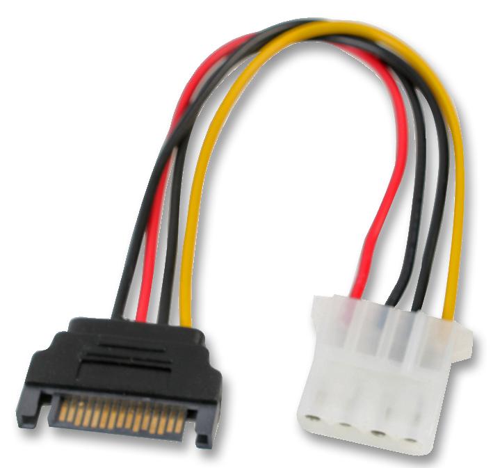 AK-CBPW03-15 LEAD,MOLEX 4 PIN TO SATA 15 PIN,15CM AKASA