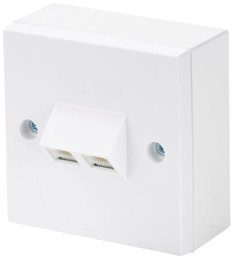 FJ245 FACEPLATE, RJ45, 8P8C, 2PORT, CAT5E TUK