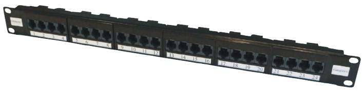 009-001-009-07 PATCH PANEL, 24 WAY UTP, CAT6, ELITE CONNECTIX CABLING SYSTEMS