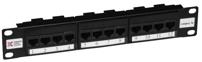 009-002-009-10 PATCH PANEL, 10IN, 12 WAY, CAT5E CONNECTIX CABLING SYSTEMS