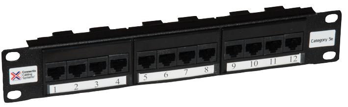 009-001-009-70 PATCH PANEL, 10IN, 12WAY,5E (8X4 TEL) CONNECTIX CABLING SYSTEMS