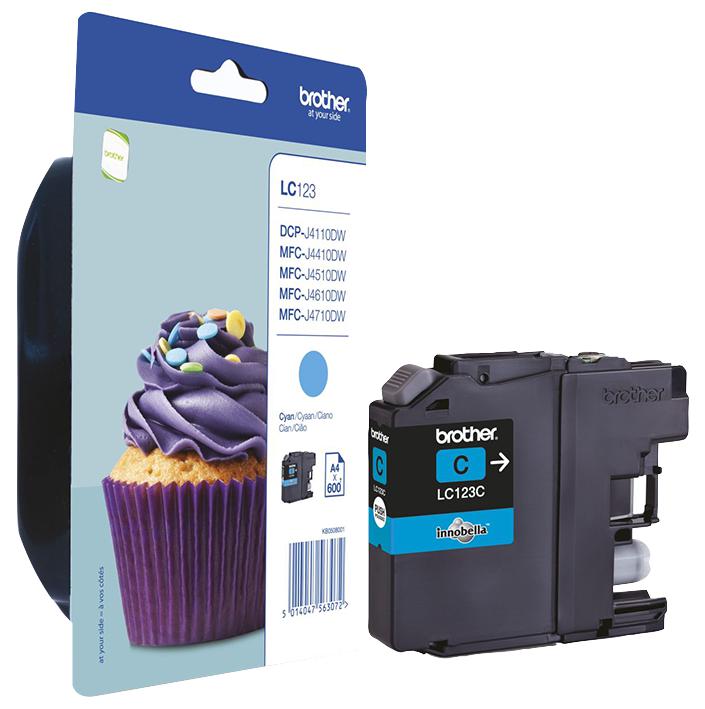 LC123C INK CART, LC123C, CYAN, BROTHER BROTHER