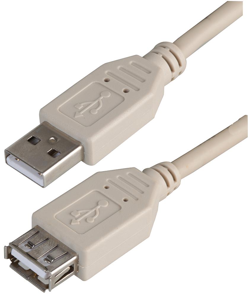 PSG91435 LEAD,USB2.0 A MALE - A FEMALE, GREY 2M PRO SIGNAL