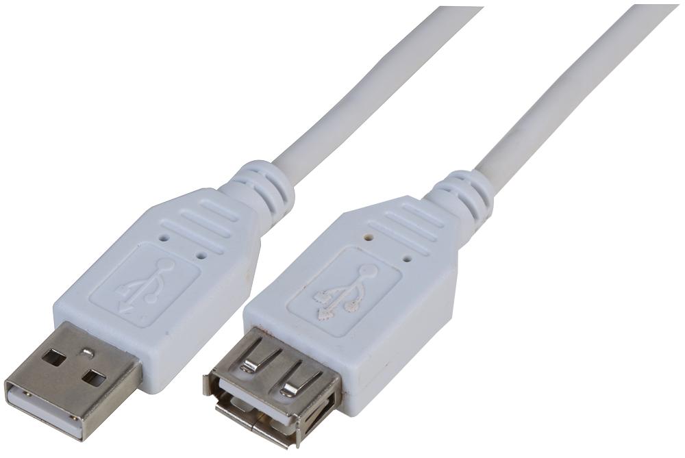 PSG91456 LEAD,USB2.0 A MALE-A FEMALE,WHITE 0.5M PRO SIGNAL
