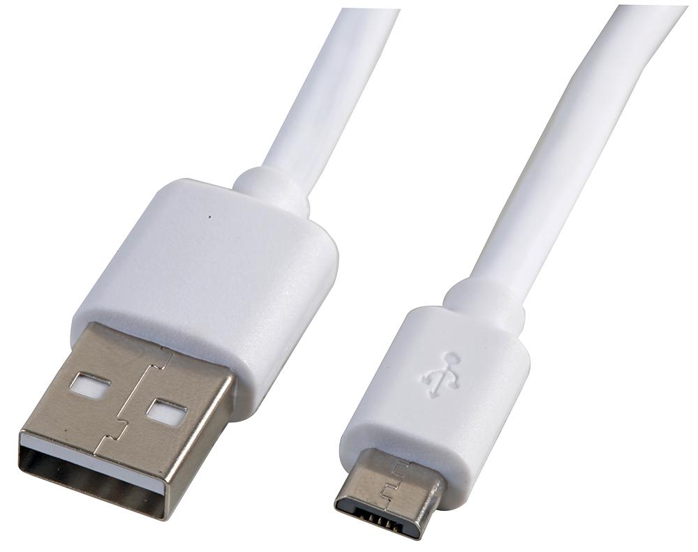 PSG91571 LEAD, USB A MALE-MICRO B MALE,WHITE 5M PRO SIGNAL